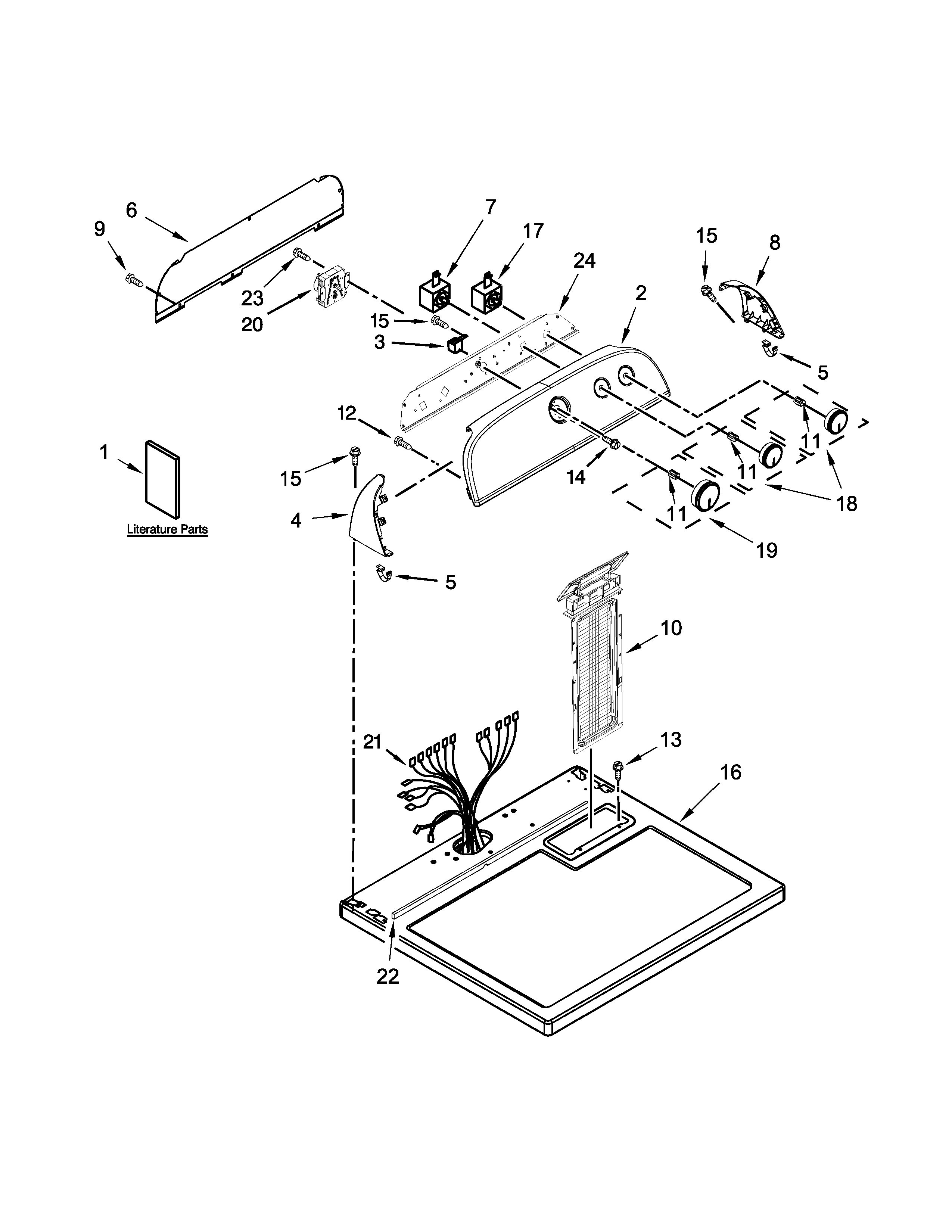Top and console parts