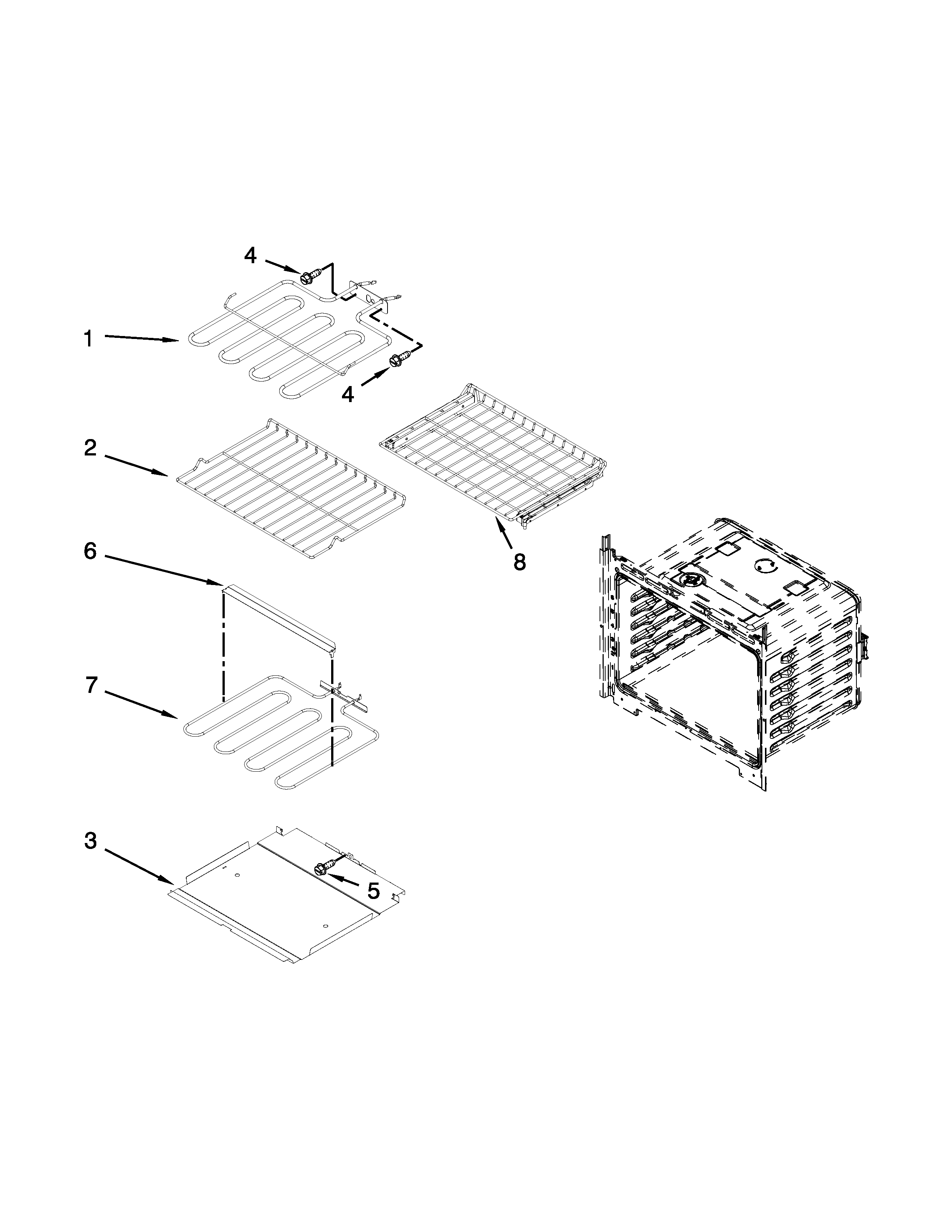 Internal oven parts