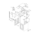 Whirlpool 1CWTW4815EW0 top and cabinet parts diagram