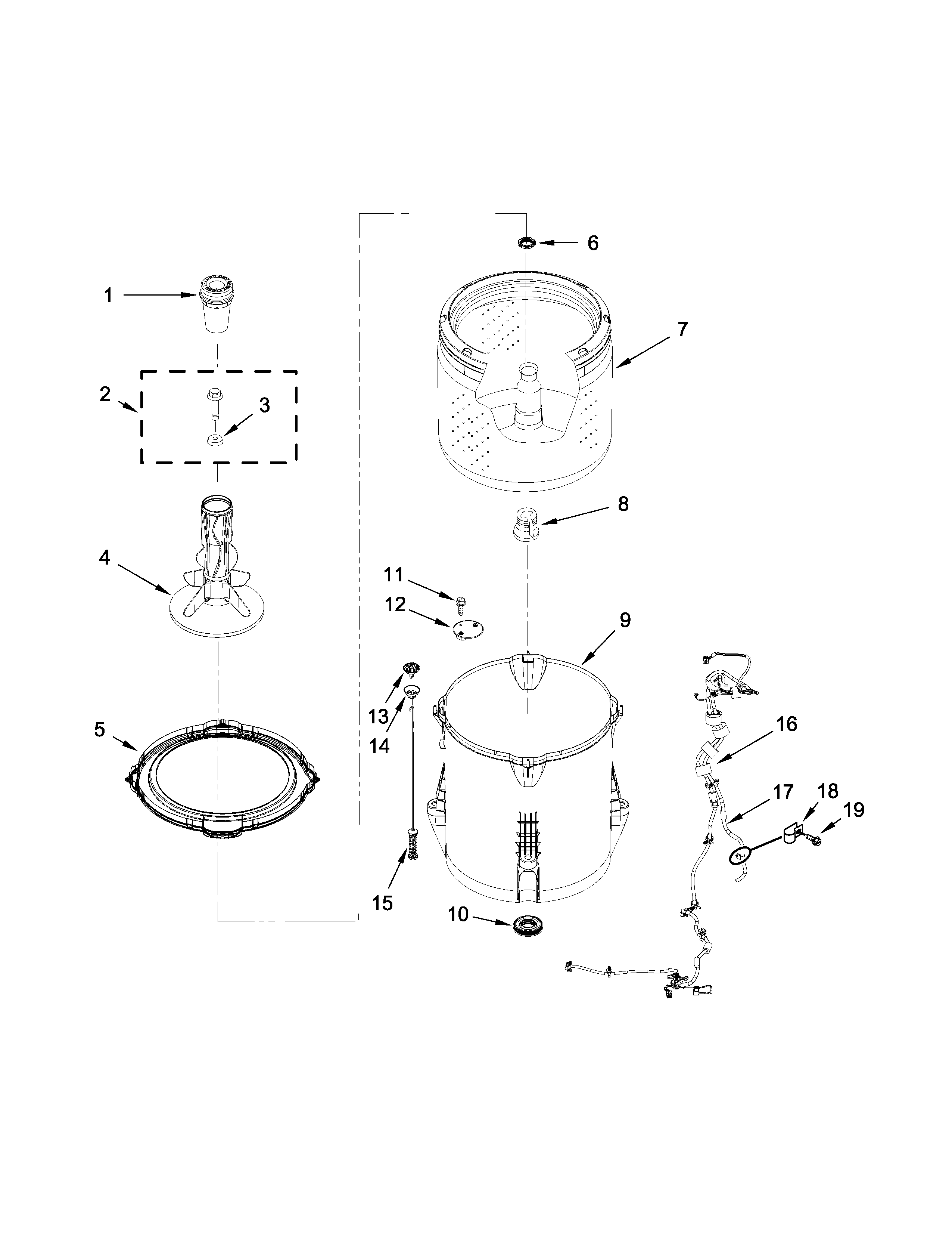 Basket and tub parts