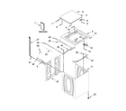 Whirlpool 2DWTW4845EW0 top and cabinet parts diagram