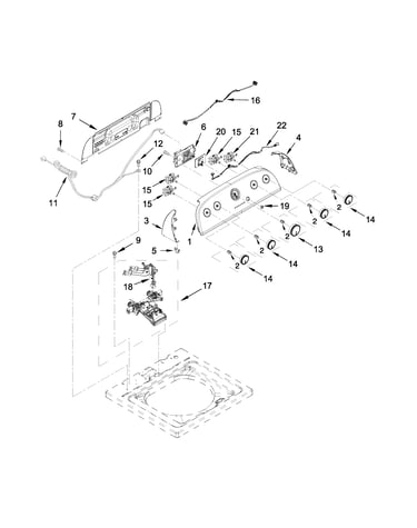 Controls and water inlet parts