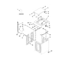Whirlpool 2DWTW4705EW0 top and cabinet parts diagram