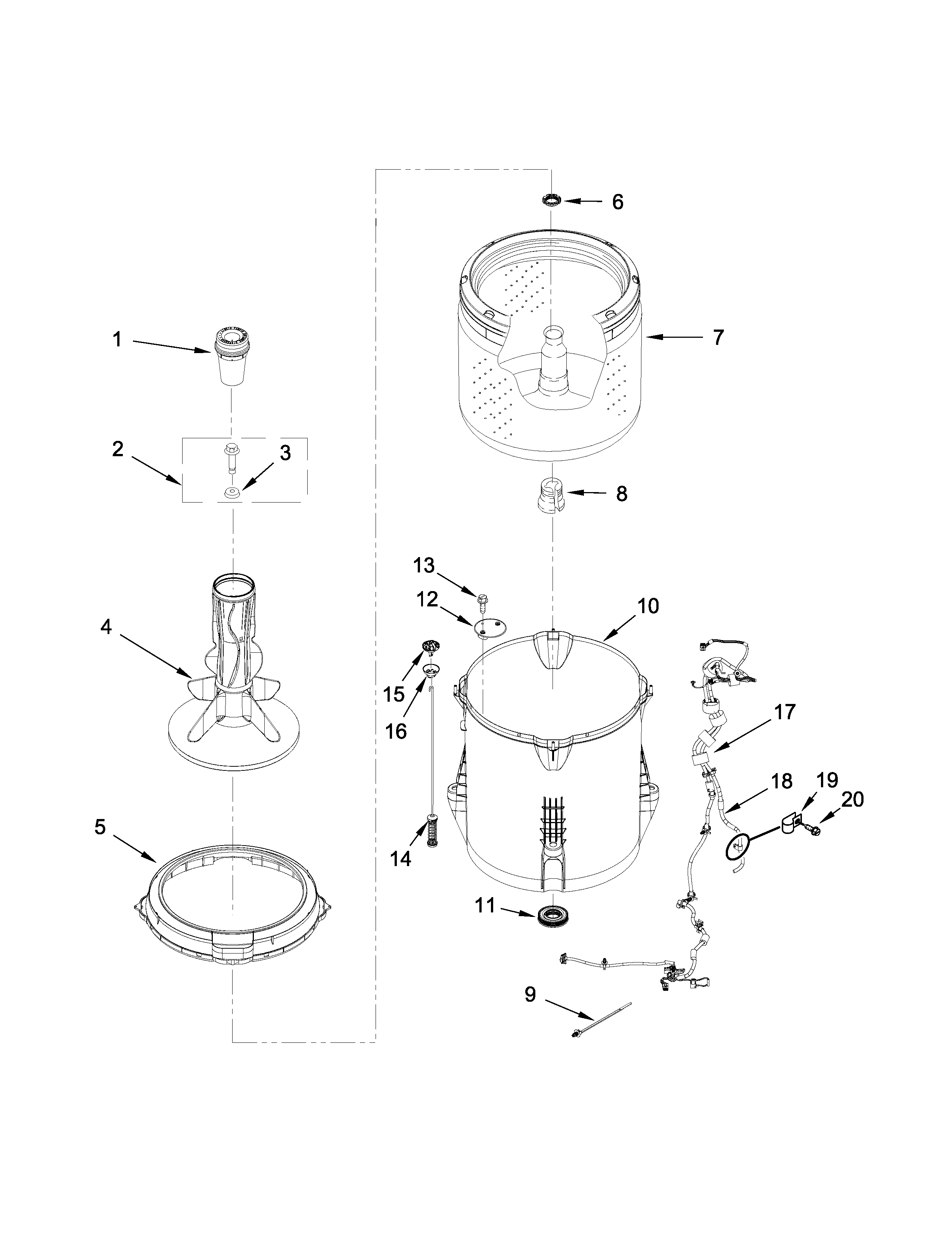 Basket and tub parts