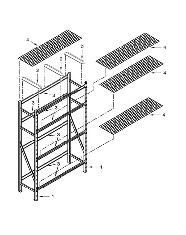Rack shelving parts