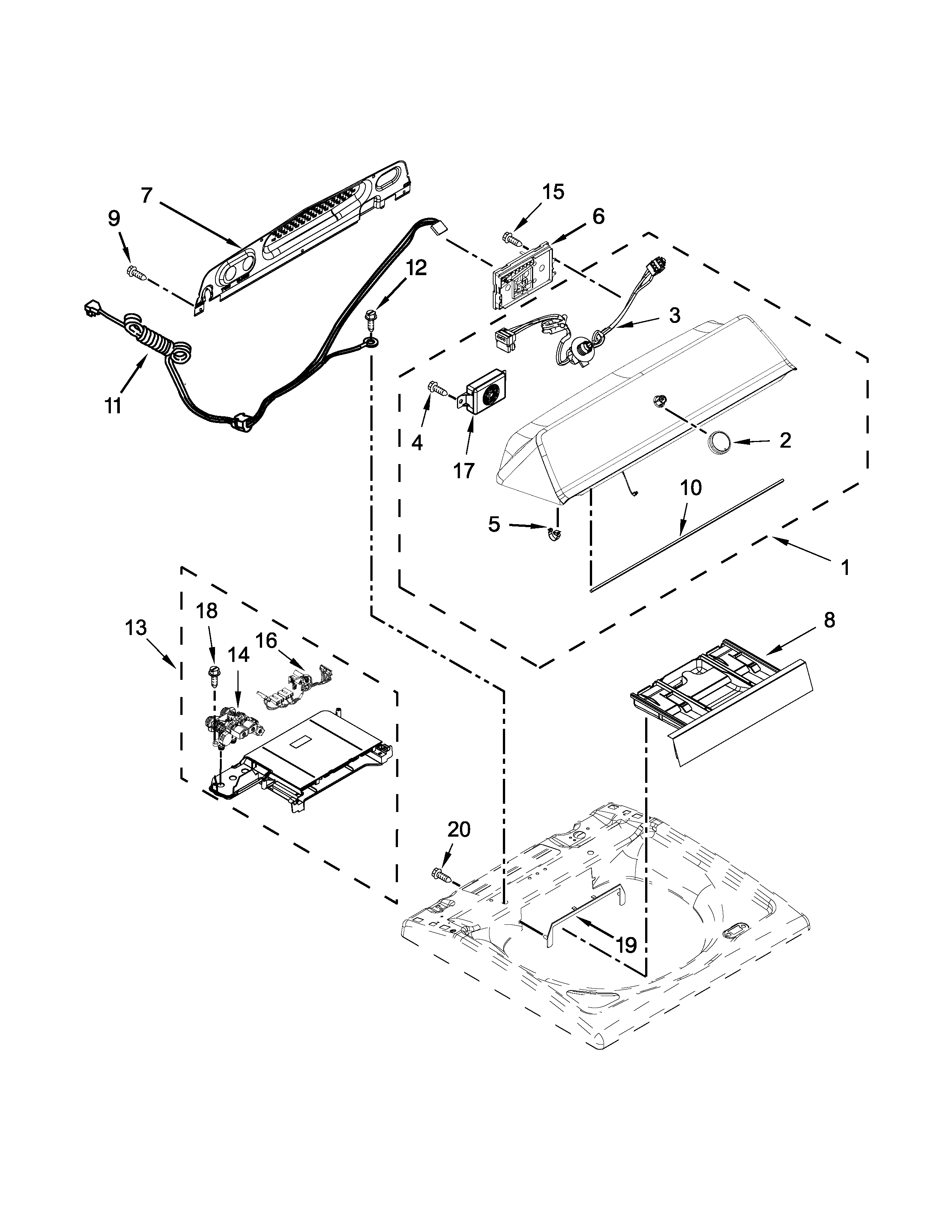 Console and dispenser parts
