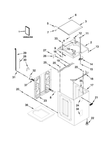 Top and cabinet parts