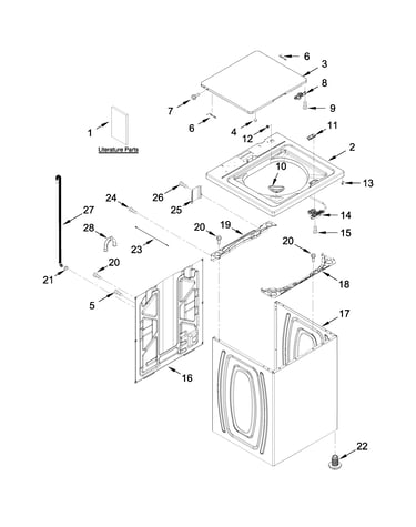 Top and cabinet parts