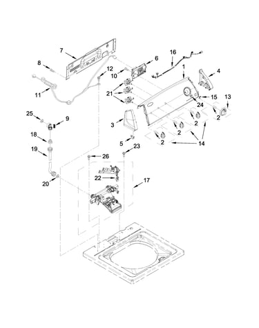 Controls and water inlet parts