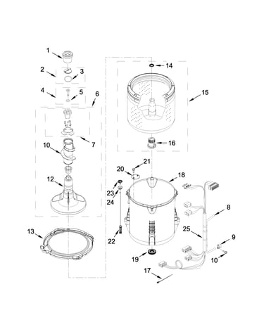 Basket and tub parts