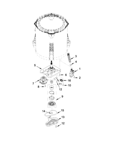 Gearcase, motor and pump parts