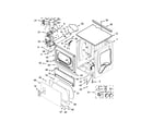 Maytag MLE26PDBYW1 upper cabinet and front panel parts diagram