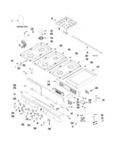 Cooktop, burner and grate parts