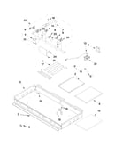 Burner box, gas valves and switch parts