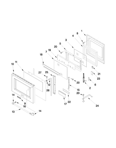 30" oven door parts