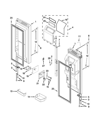 Refrigerator door parts