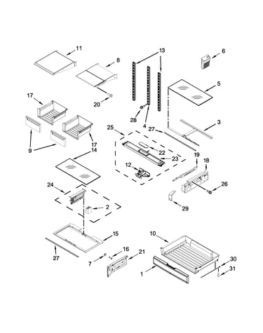 Shelf parts