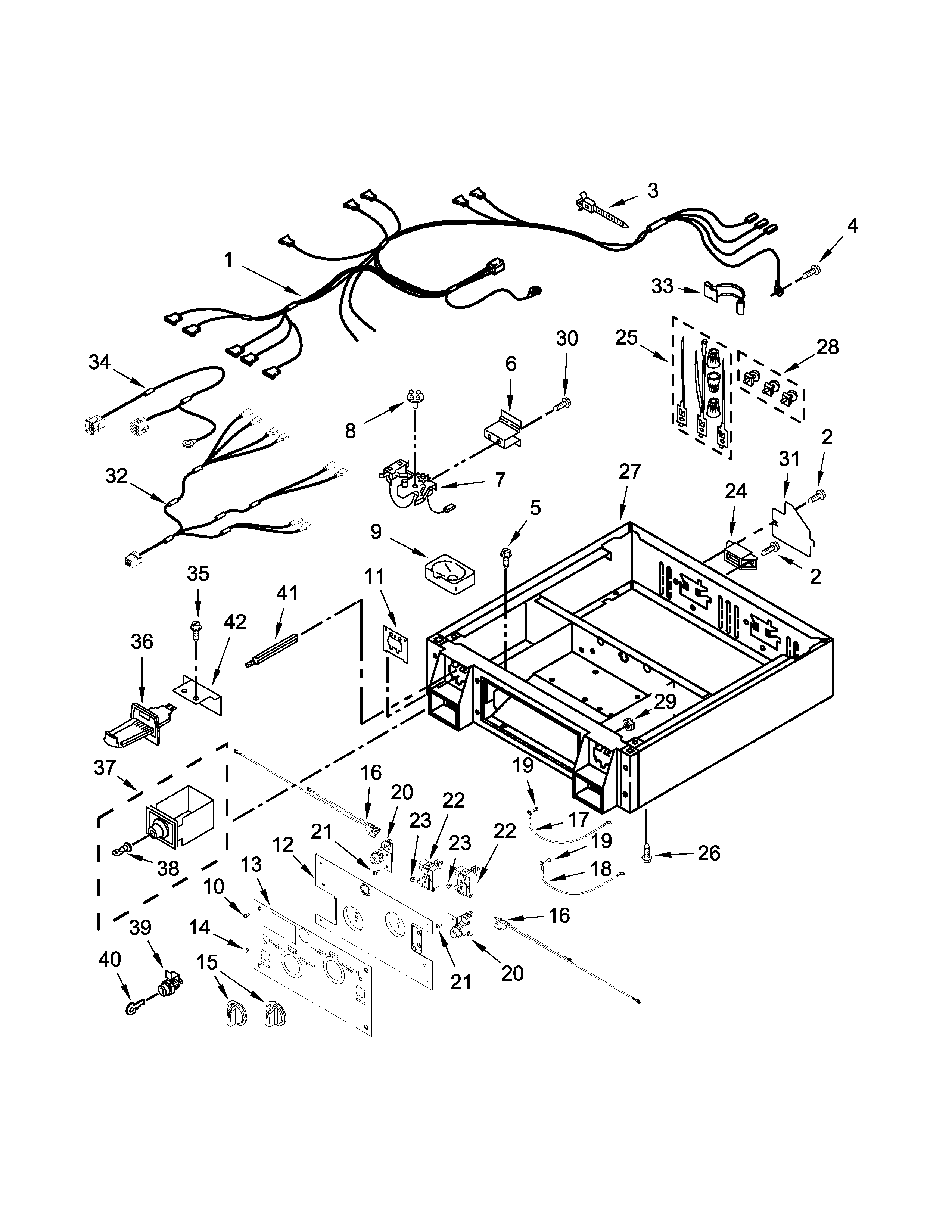 Control panel and separator parts