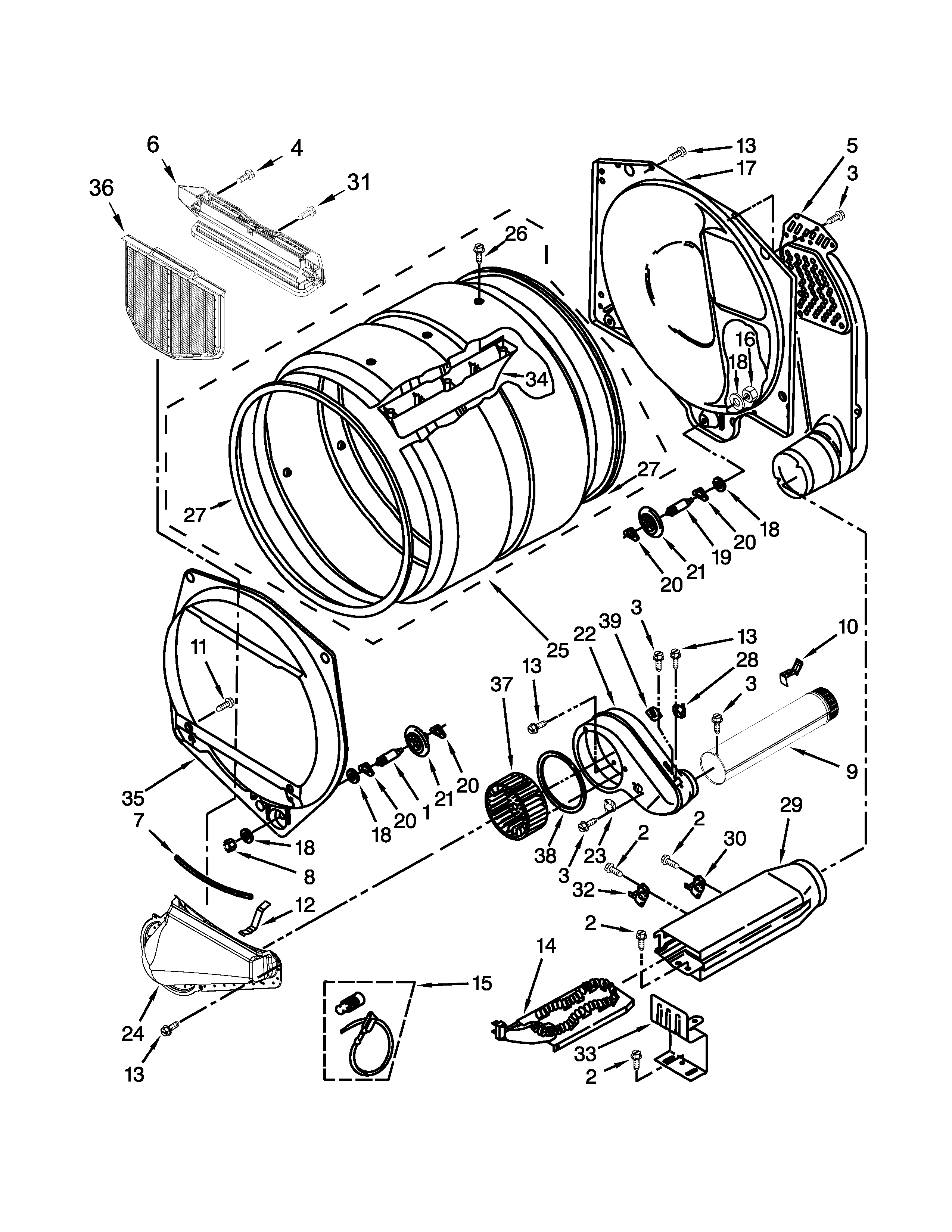 Upper and lower bulkhead parts