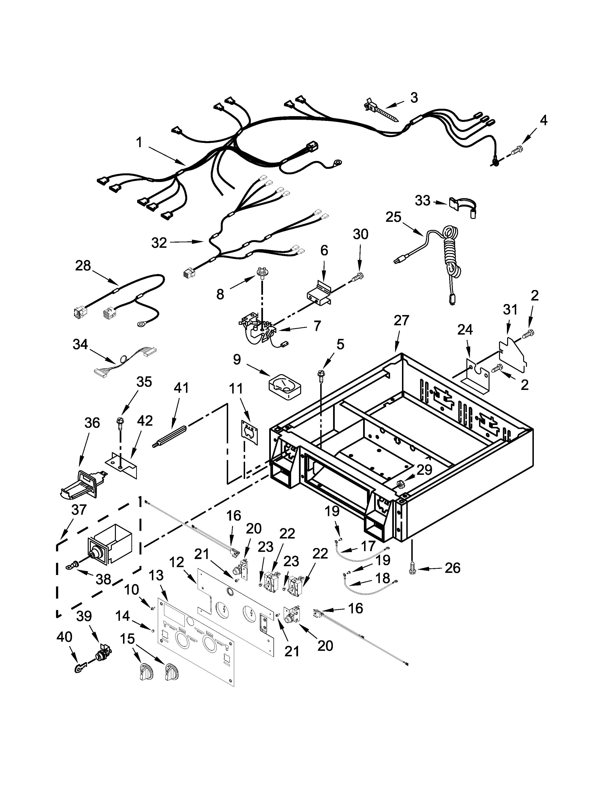 Control panel and separator parts