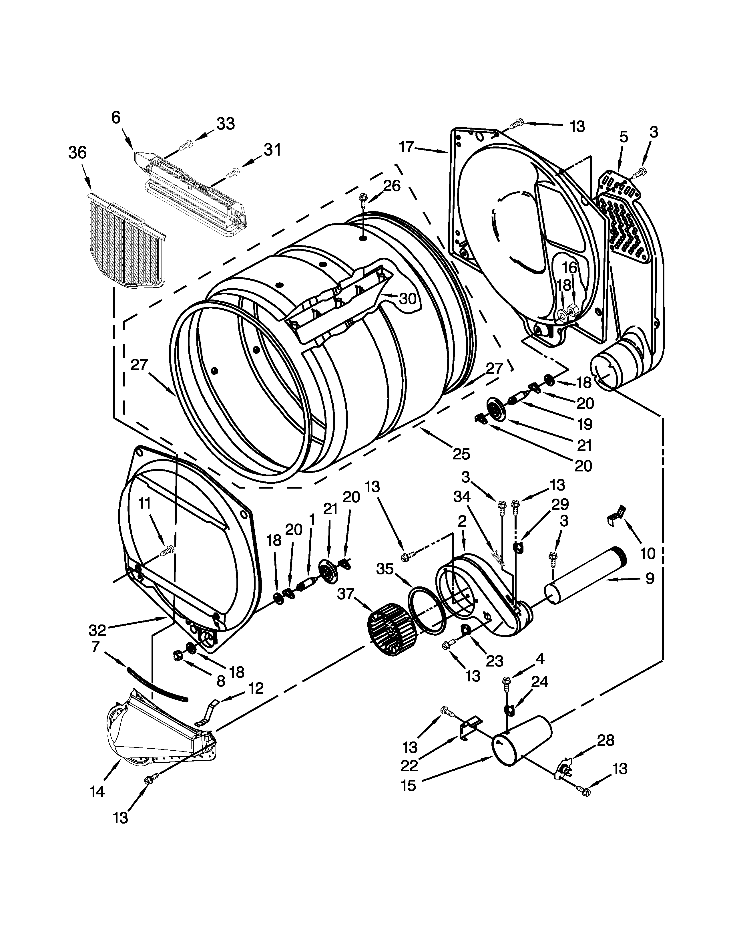 Upper and lower bulkhead parts