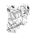 Whirlpool 7MWGT3300EQ0 dryer bulkhead parts diagram