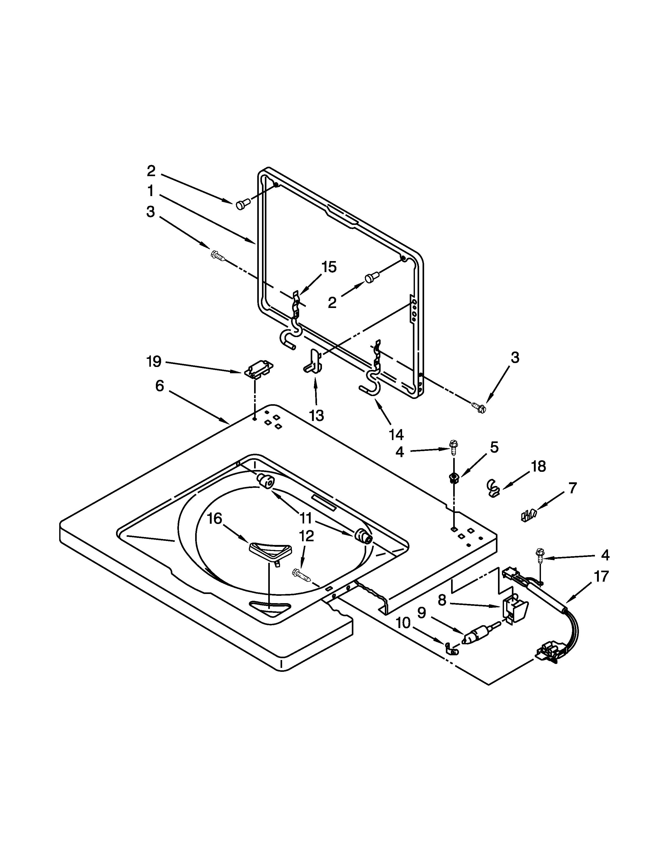 WASHER TOP AND LID PARTS