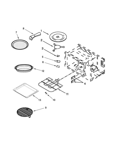 Internal microwave parts