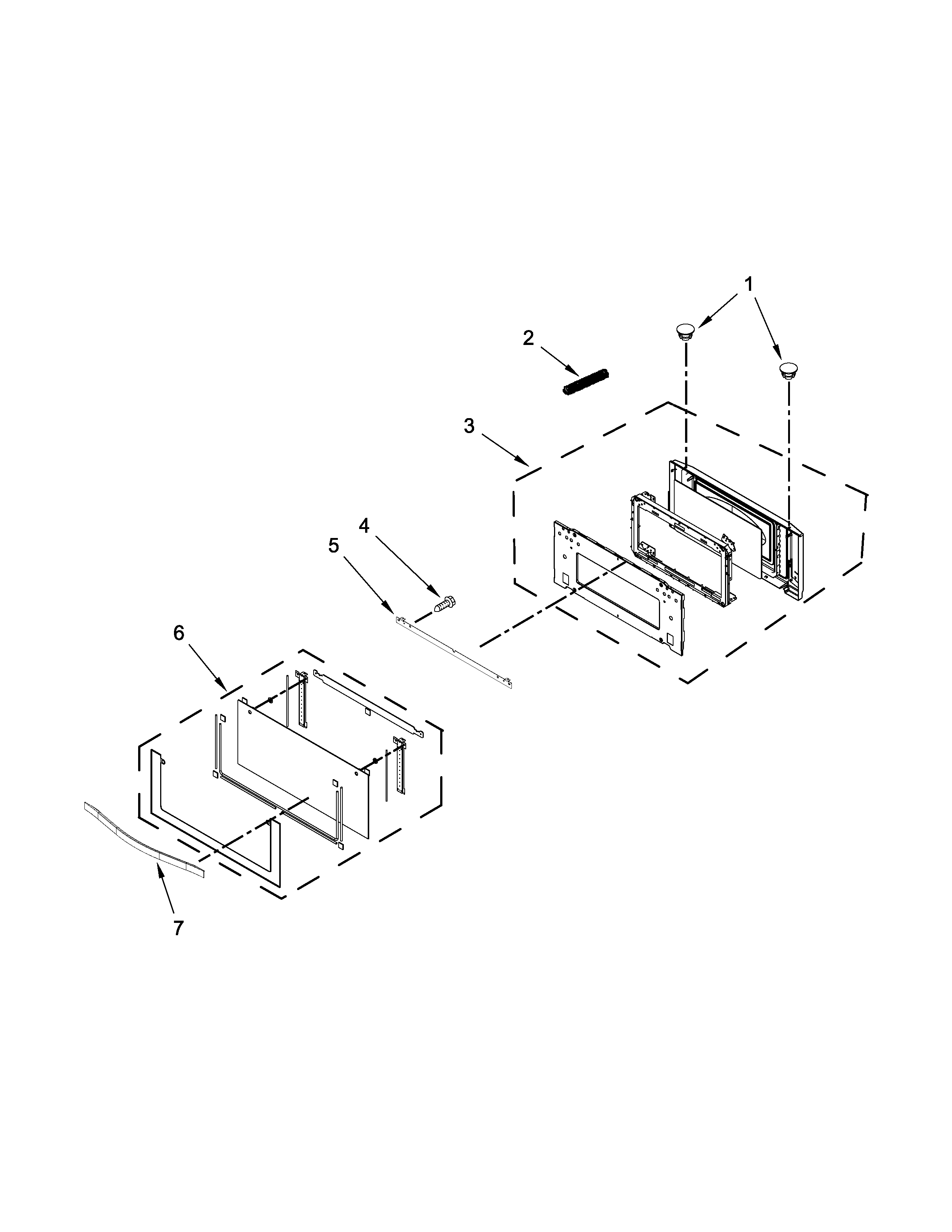 Microwave door parts