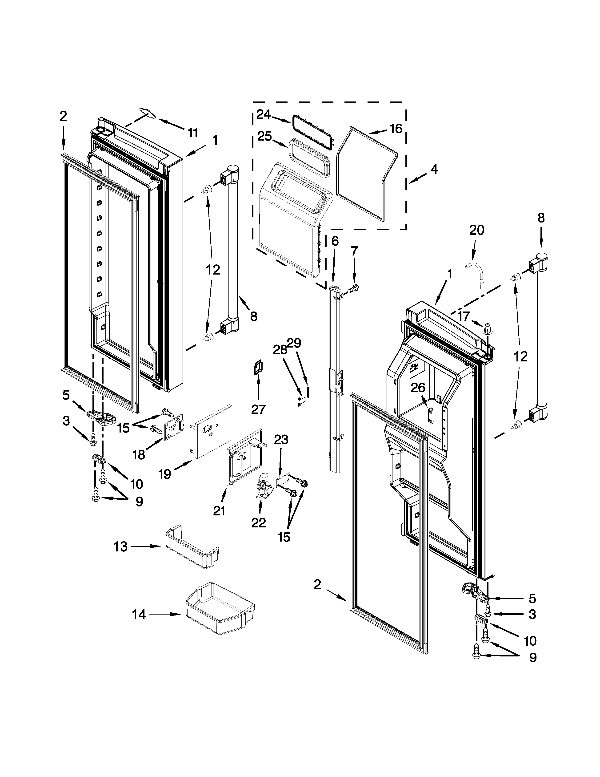 REFRIGERATOR DOOR PARTS