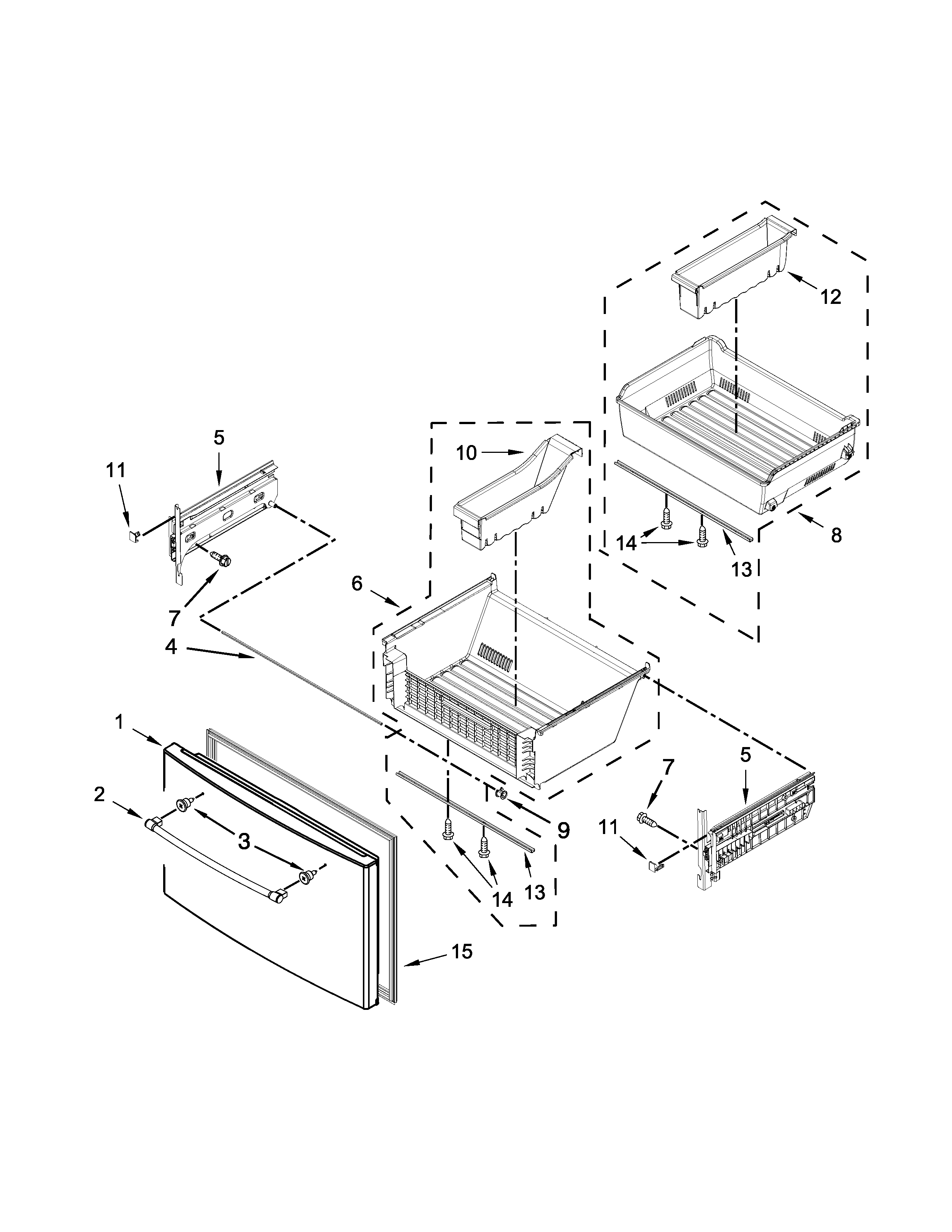 Freezer door parts