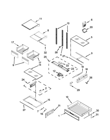 Shelf parts