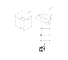 Maytag MFT2574DEE02 motor and ice container parts diagram