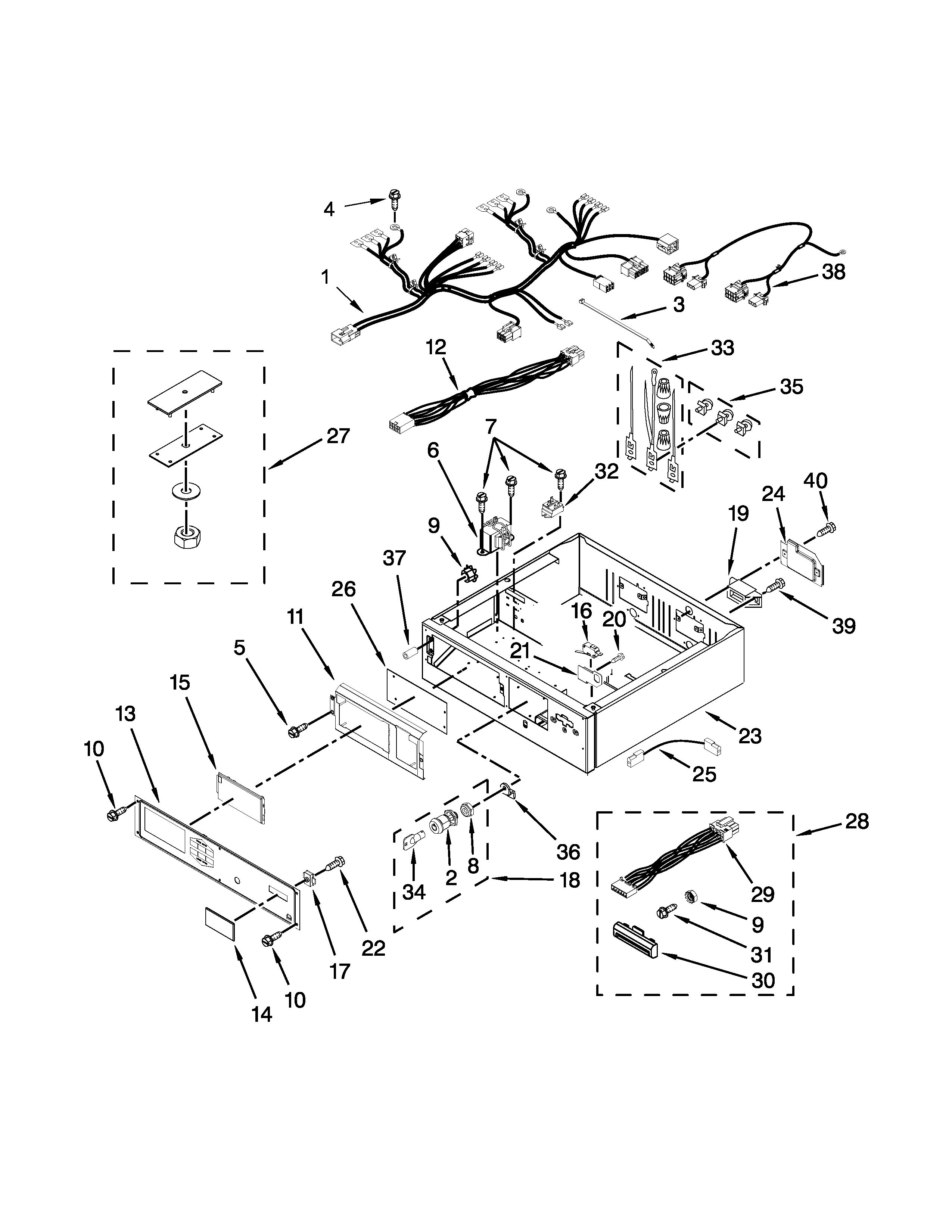 Control panel and separator parts