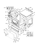 Upper cabinet and front panel parts