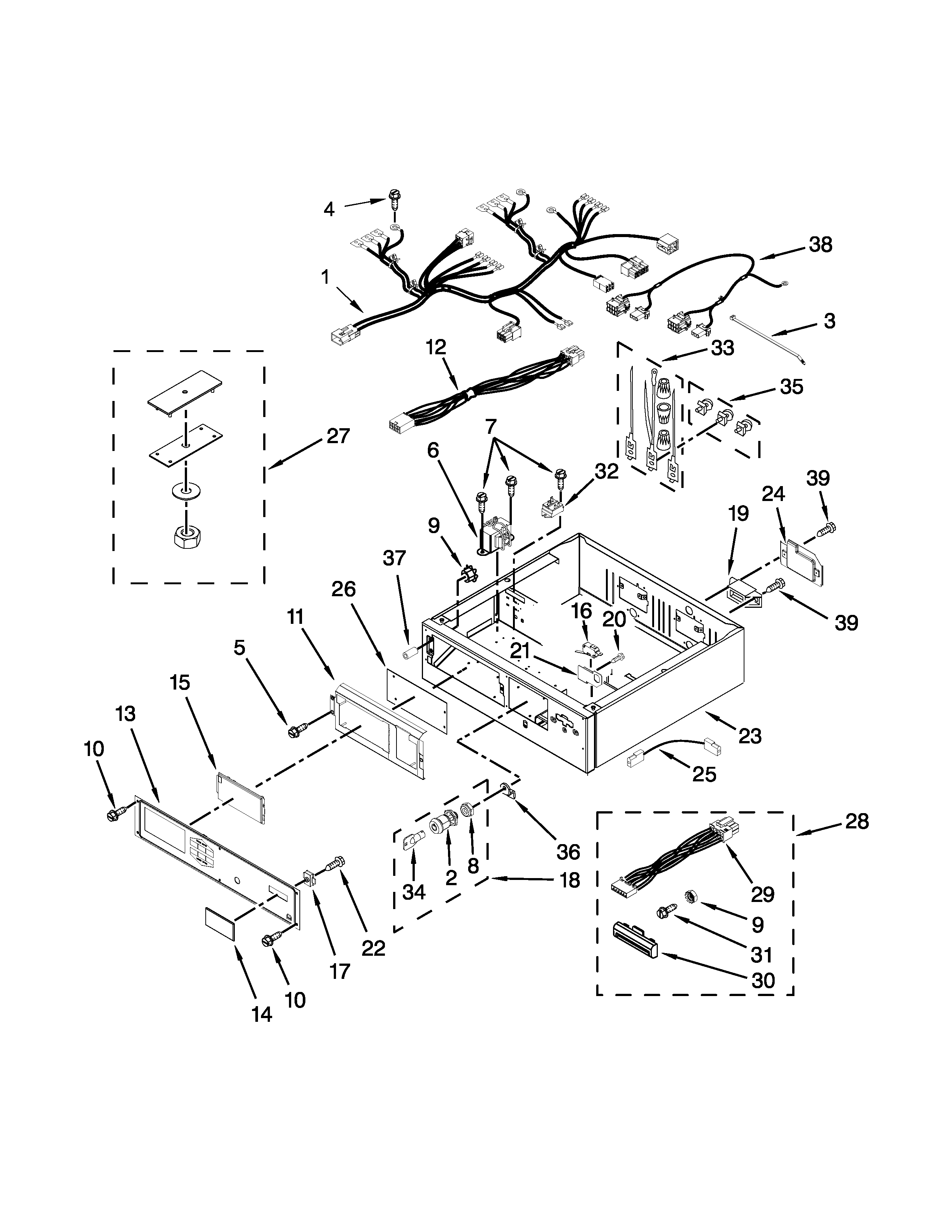 Control panel and separator parts