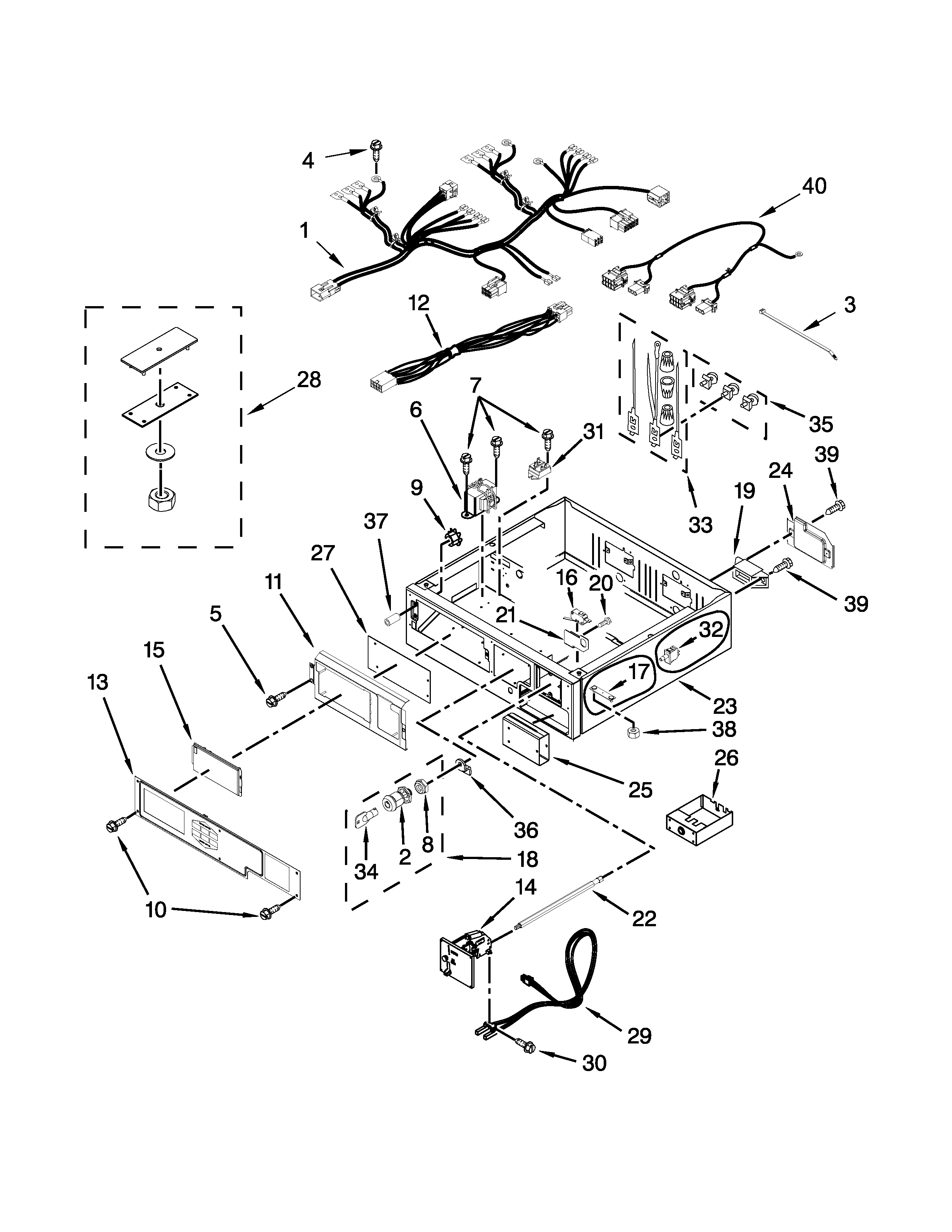Control panel and separator parts