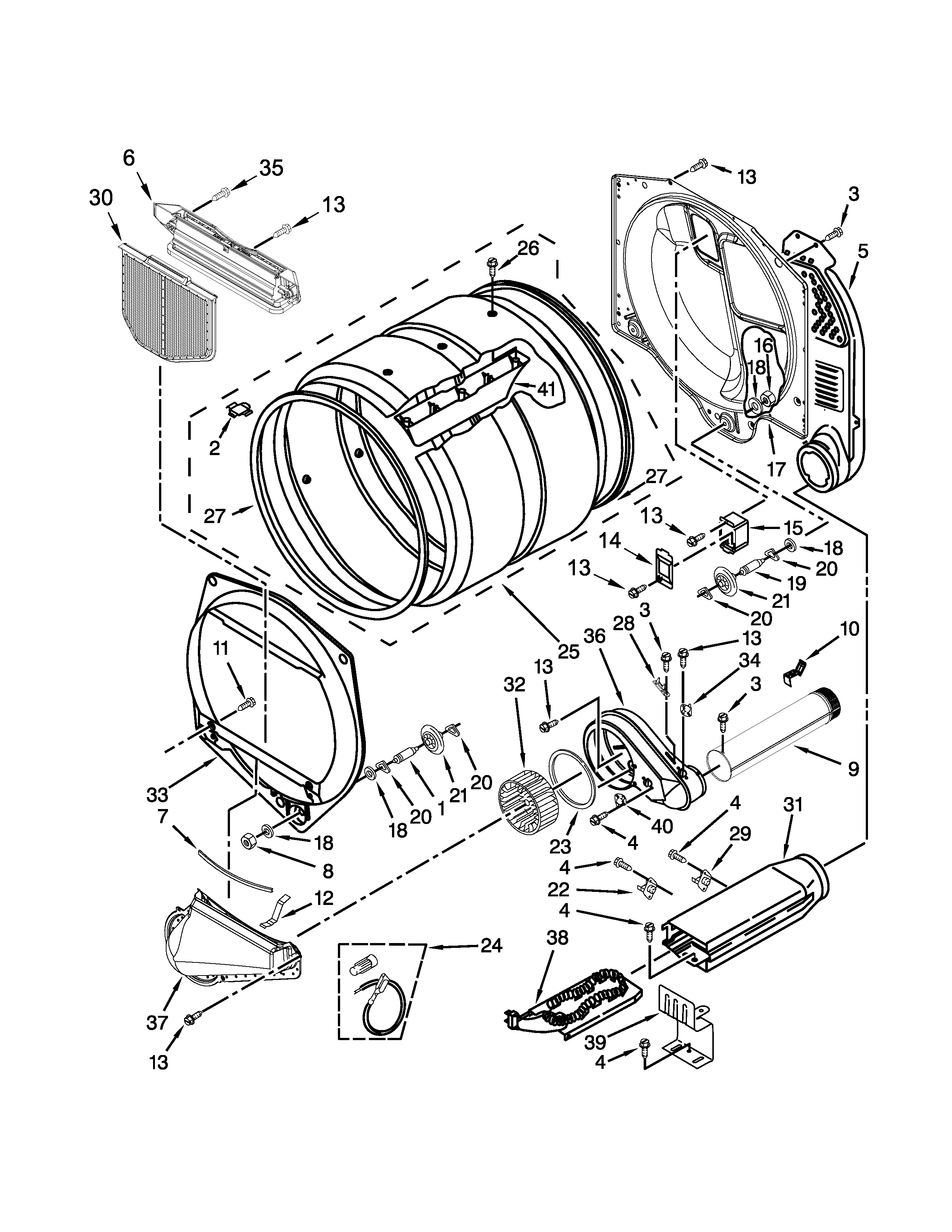 Upper and lower bulkhead parts
