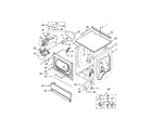 Maytag MLE27PDBZW1 upper cabinet and front panel parts diagram