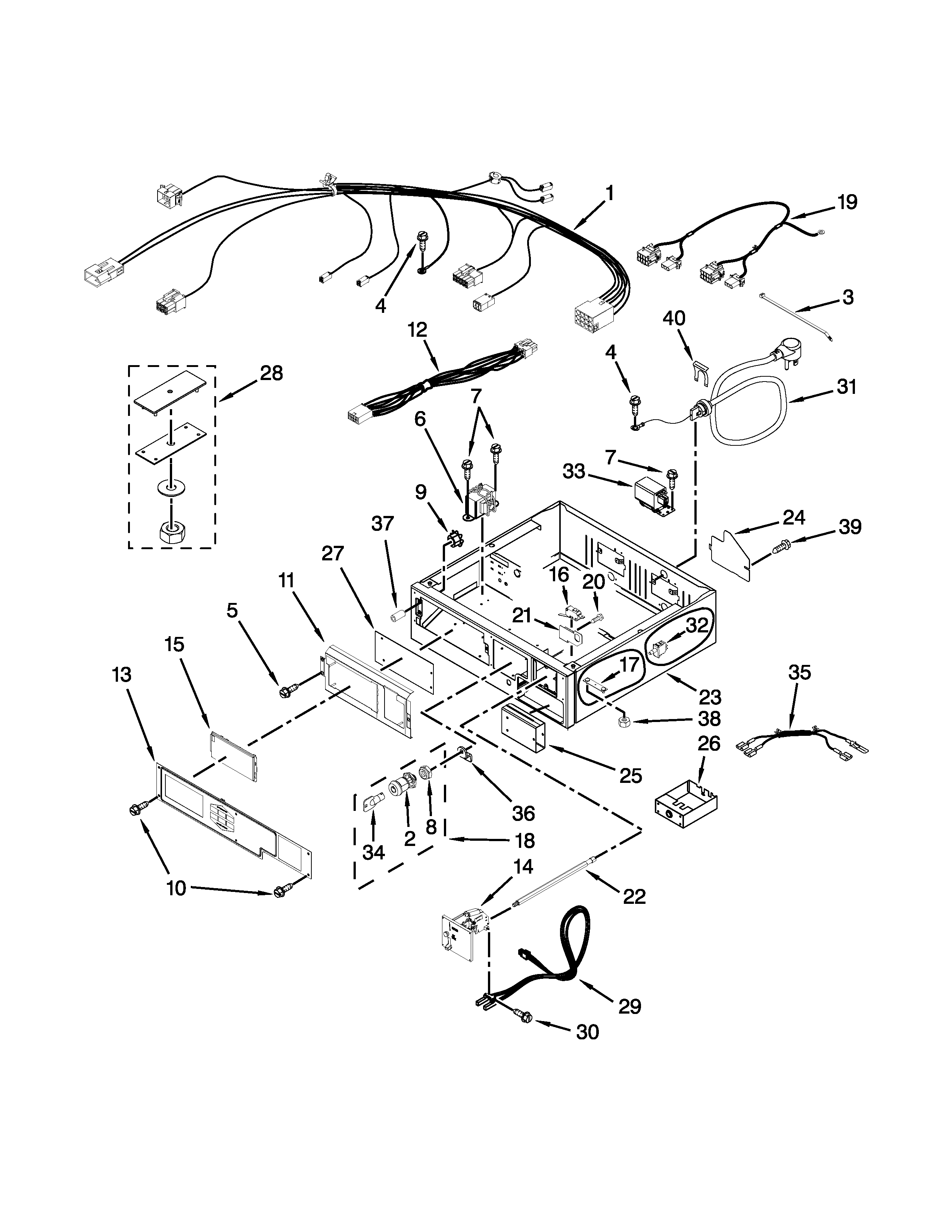 Control panel and separator parts
