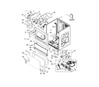 Maytag MLG26PDBWW1 lower cabinet and front panel parts diagram