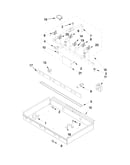 Burner box, gas valves and switch parts