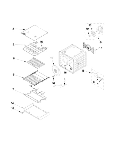Internal oven parts
