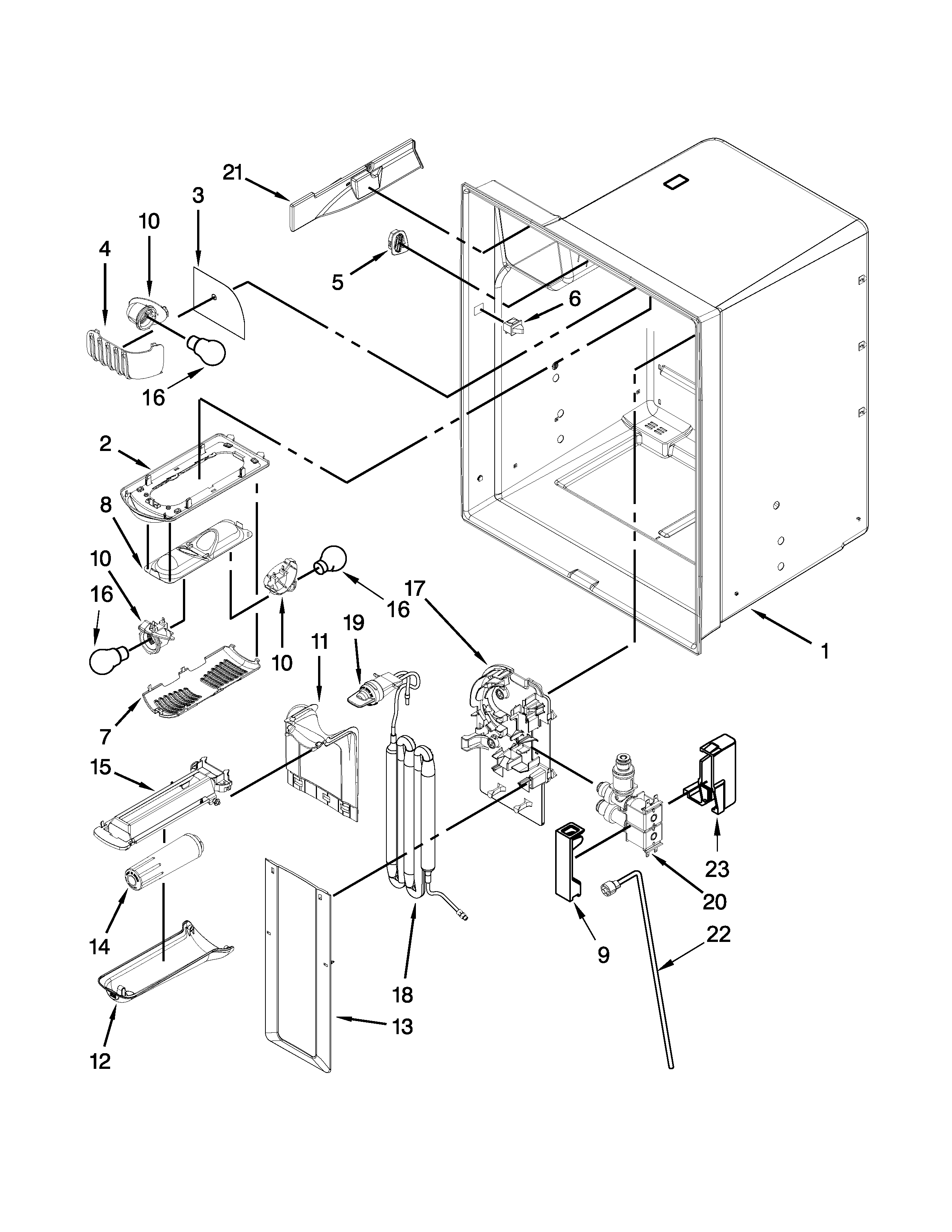 REFRIGERATOR LINER PARTS