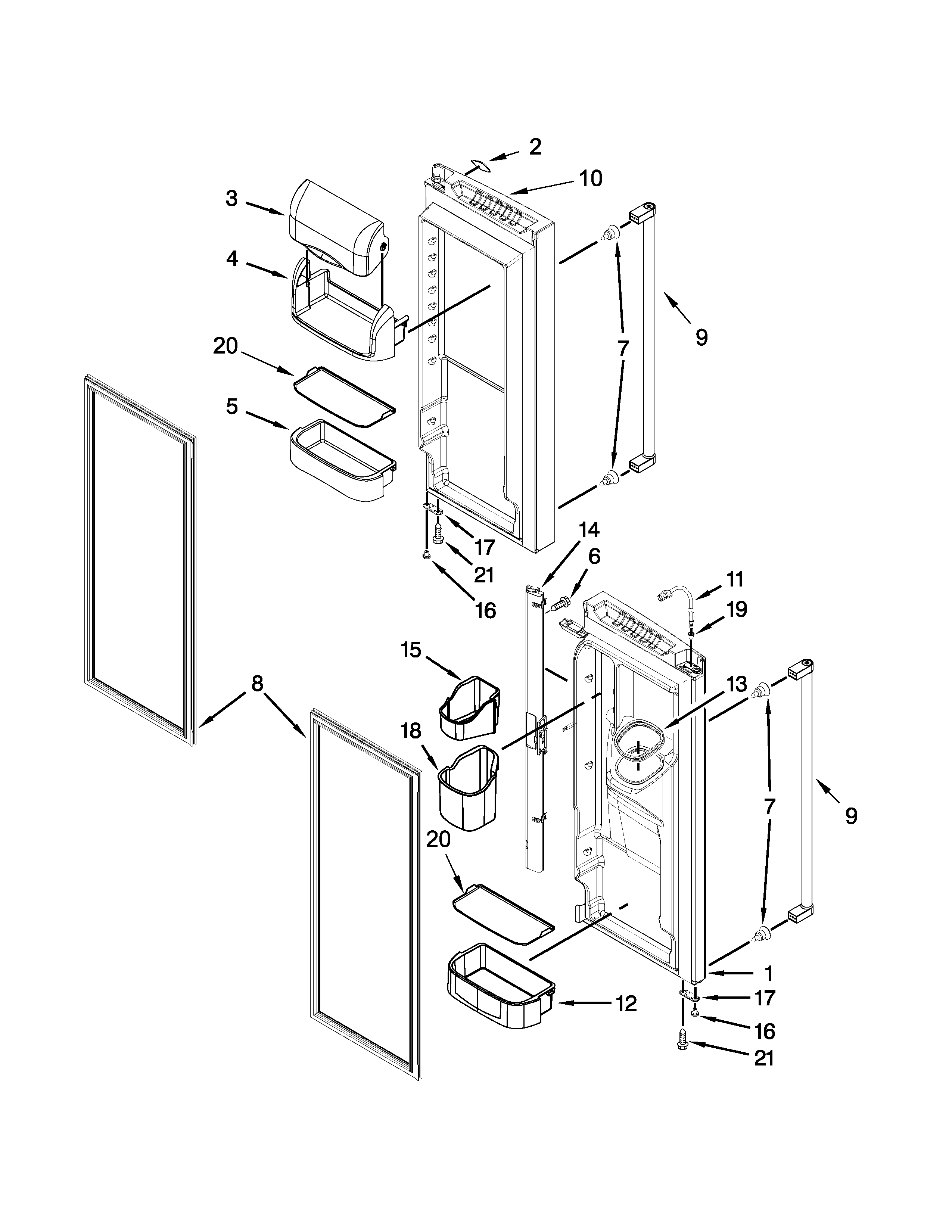 REFRIGERATOR DOOR PARTS