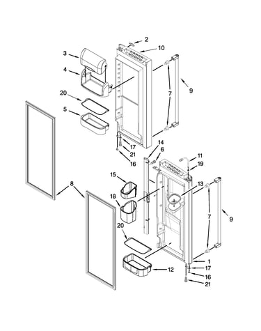 Refrigerator door parts