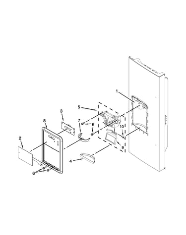 Dispenser front parts