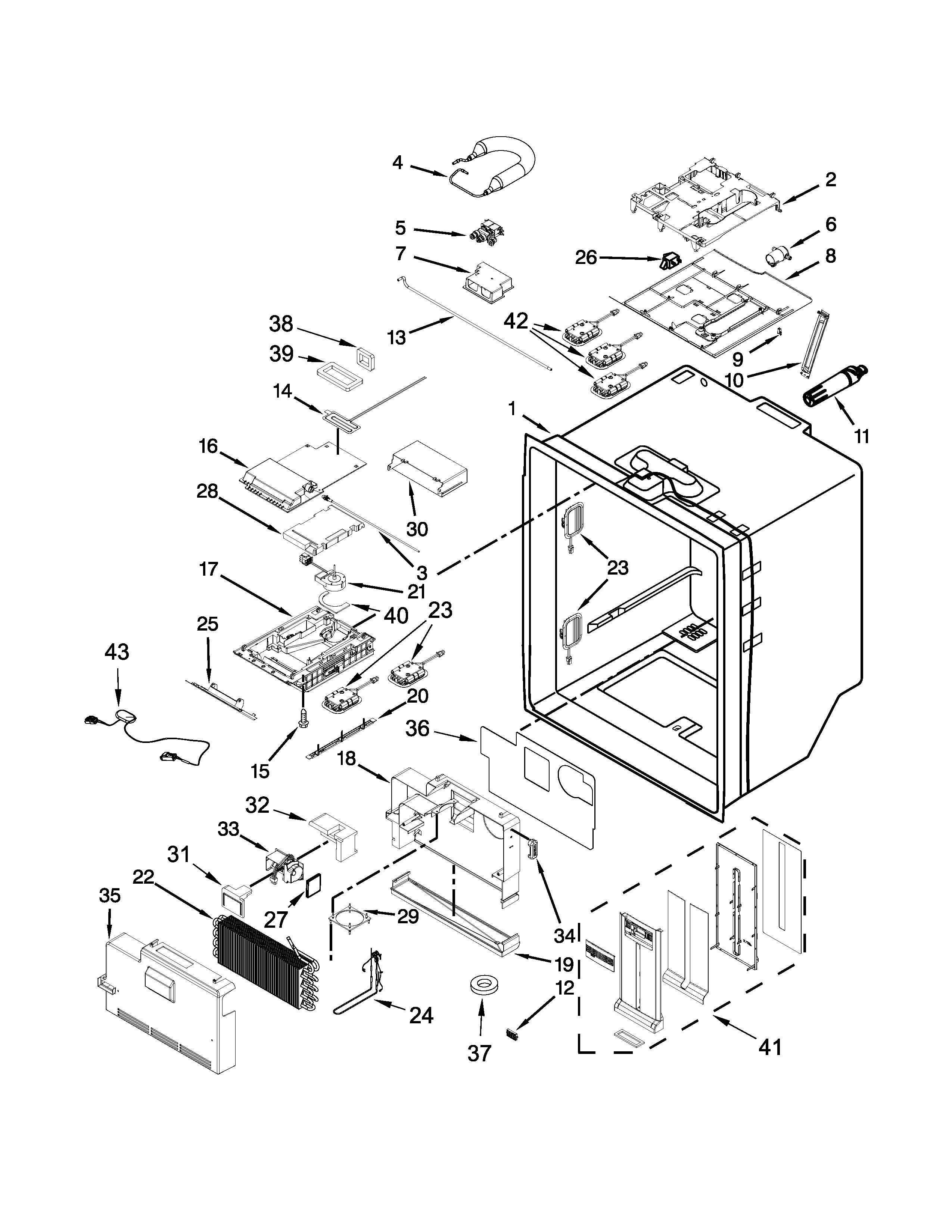 REFRIGERATOR LINER PARTS