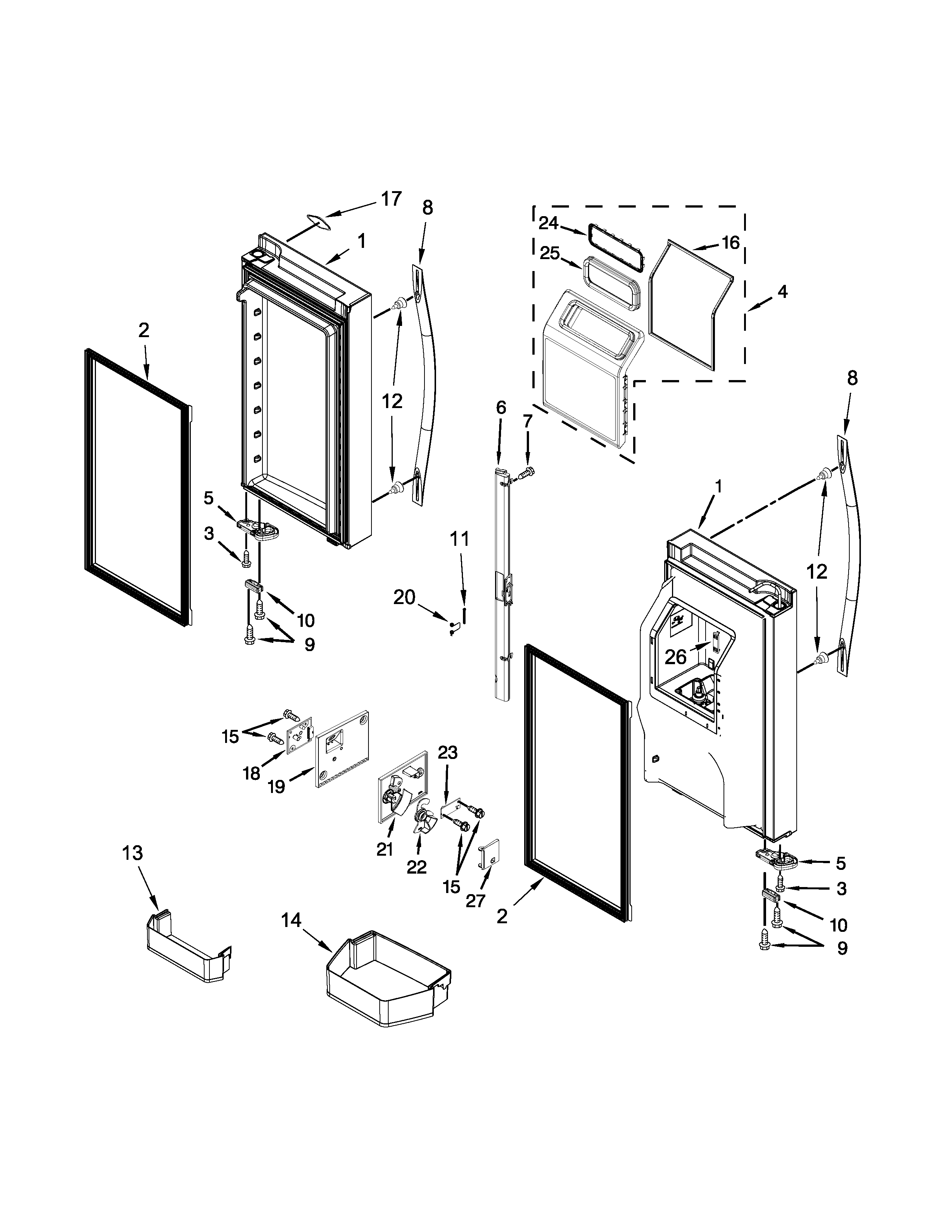 REFRIGERATOR DOOR PARTS