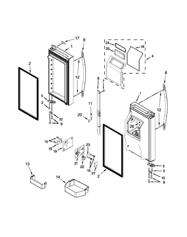 Refrigerator door parts